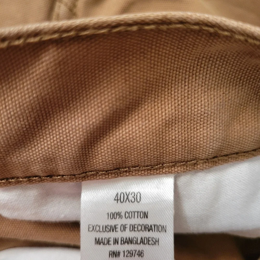 Blue Mountain 40x30 Carpenter Pants Tan Canvas‎ Utility Workwear Rugged